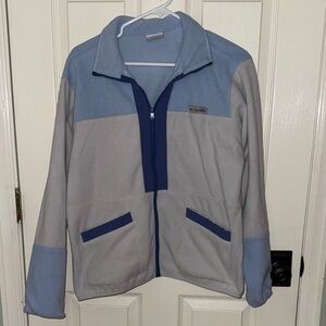 Columbia Two-Tone Blue and Gray Fleece Jacket